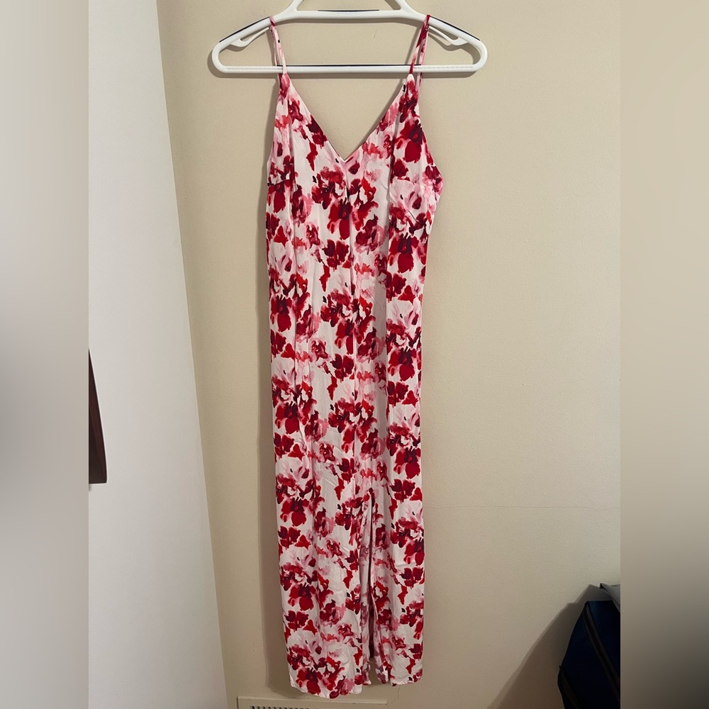 a new day Red and White Floral Maxi Dress